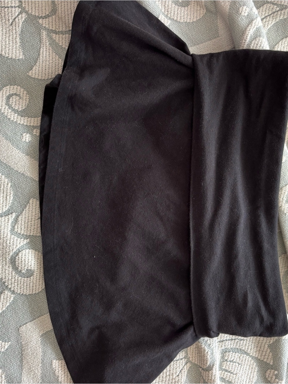 Brandy Melville Black Y2K Fold Over Skater Mini Skirt - Picture 6 of 7